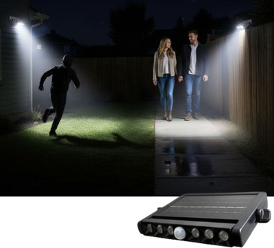 Homehop Solar Light Outdoor Home Waterproof Wireless Security Motion Sensor LED Wall Lamp for Garden, Balcony and Patio Gate Light Outdoor Lamp(Black)