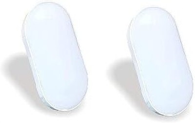 SEETASTIC 9W LED Oval Shape Outdoor Bulkhead@1pack of 2 Gate Light Outdoor Lamp(White)