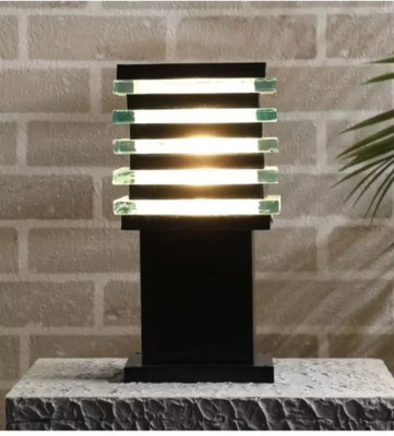 Fine Traders ICE CUBE BLACK 1P OUTDOOR GATE LIGHT GATE LAMP Gate Light Outdoor Lamp(Black)