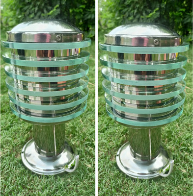 SHAYAN LIGHTING GL-Ice Cube Round Gate Light Outdoor Lamp(Silver)