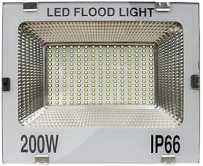 KCS Lite 200 Watt Ultra Thin Slim Ip66 LED Flood Outdoor Light Cool White Waterproof (Pack of 1). Flood Light Outdoor Lamp(White)