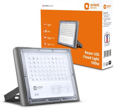Orient Electric Razor 100W with IP65 LED100WFL-3KIP65RZ Flood Light Outdoor Lamp(White)