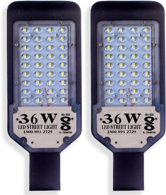 KESHVAS 36W BIS Approved PC Body LENS LED Street Light Pack of 2 Flood Light Outdoor Lamp(White)
