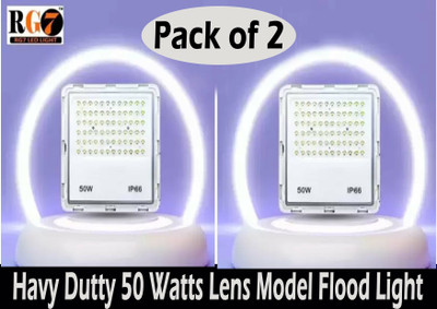RG7 IP66 50 Watts Flood Light (Pack of 2) Flood Light Outdoor Lamp(White)