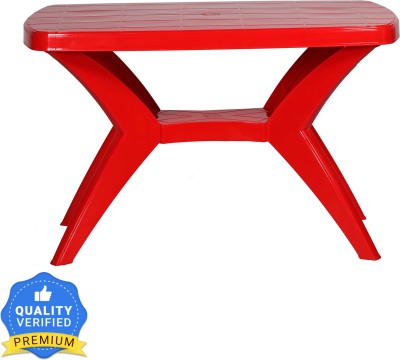 cello Proline Plastic Outdoor Table(Finish Color - Red, DIY(Do-It-Yourself))