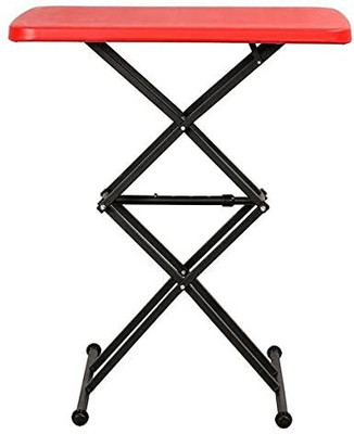 Burden free Height Adjustable PlasticTop Folding Table for Study Dining Outdoor Laptop Table Plastic Outdoor Table(Finish Color - RED, DIY(Do-It-Yourself))