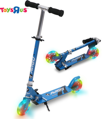 Toys R Us Avigo Blaze Multicolor LED Light 2 Wheels Metal Scooter(Blue)
