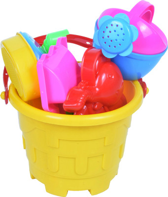 Joy Baby Toys Summer Fun Beach Toy Set – Sand Castle Building Game for Kids(Yellow)