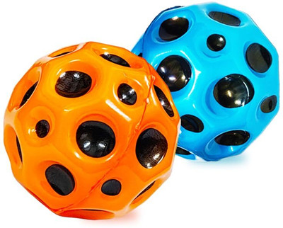 FunNstyle Super Bouncy Moon Ball – High Bounce Soft Rubber Ball for Kids - Pack of 2(Multicolor)