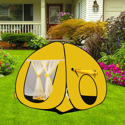 Kwisy Creation Foldable delightful patterns Popup Kids Play Tent House for Multi Purpose(Yellow)