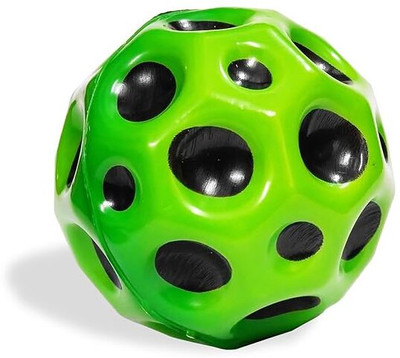 ASANTIQUE Crazy Soft Rubber Moon Bouncing Ball for Kids(Green)