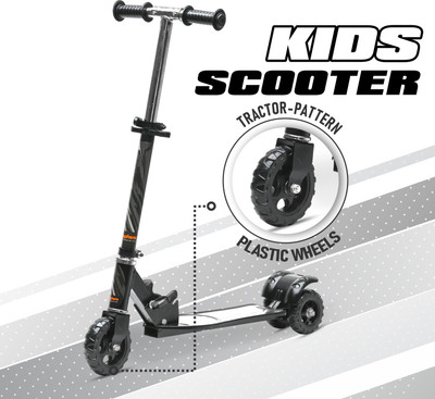 Toysphere PREMIUM KIDS SCOOTER | MULTIPLE LEVEL HEIGHT ADJUSTMENTS(Black)