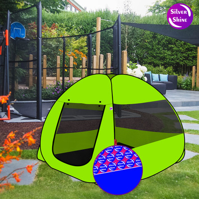SILVER SHINE Popup Kids Play Tent House for Multi Purpose Foldable delightful patterns(Green, Black)