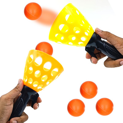 SIVAN CREATION Click and Catch Ball Toy for Kids | Two Launchers With 3 Ball Activity Toy Kids(Multicolor)