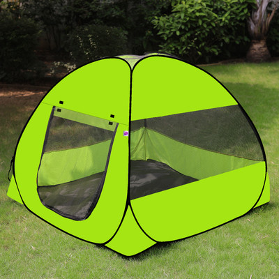 NM CREATION Foldable Green Patterns Popup Kids Play Tent House(White)