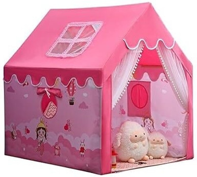 RADHE ENTERPRISE Princess House Outdoor Playhouse Toddler Tent Large Play Castle Fairy Tent(Pink, Beige)