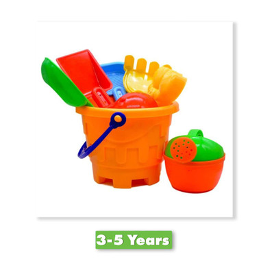Smartcraft Beach Play Set for Kids Sand Play Set with Bucket, Shovels & Molds(Multicolor)