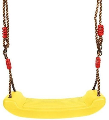 Charming treasures Swing Seat for Kids Plastic with Hand Grip Swing For Kids Playground Backyard(Yellow)