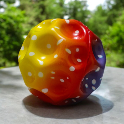 Bachpan Super Bouncing Moon Ball with Red light blinking inside for kids(Multicolor)