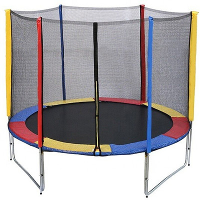 Step Over 8 FT TRAMPOLINE(Multicolor)