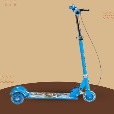 Glenston Scooter for Kids, LED Light Up Wheels, Adjustable Height Kick Scooters (blue)(Blue)