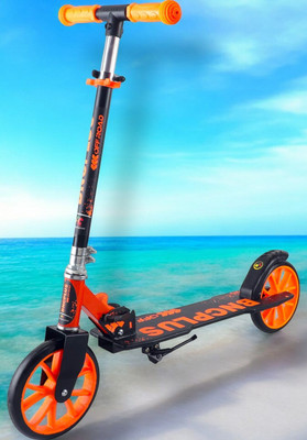BBG foldable Kick Scooter | Hight Adjustable |smooth breaks | Age- 4-10 Years Kids(Orange, Black)