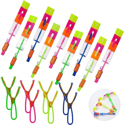 Invin Arrow Rocket Mini Helicopter Flying Toy Party Flying Copters Outdoor 12 PCS AW8(Multicolor)