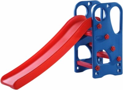 Mother's Love SUPER SENIOR KIDS SLIDE , FOLDABLE , PORTABLE GARDEN SLIDE FOR KIDS , INDOOR OUTDOOR SLIDE FOR BOYS AND GIRLS WITH BASKETBALL AND A BALL (AGE 1 YEAR- 10 YEARS )RED BLUE(Red, Blue)