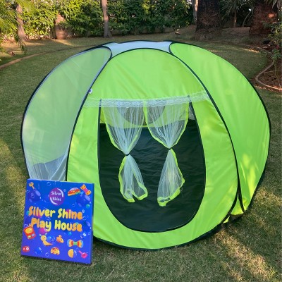 NM CREATION Star Tent Play House Patterns Foldable Popup Kids(Green)