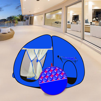 ShreejiHuf Foldable Popup Kids Play Tent House for Multi Purpose For Boys & Girls(Blue, Black)