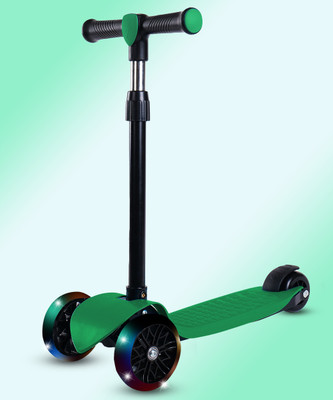 Miss & Chief Pulse+ - 3 Wheel Scooter for Kids, Lightweight|Foldable & Adjustable Height(Green)