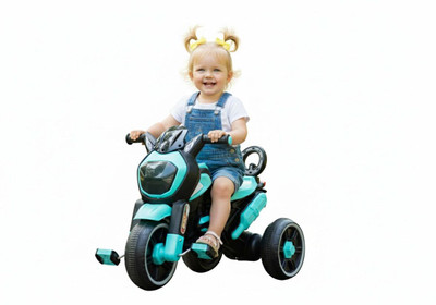 TOYPROFESSOR Bullet Tricycle Ride-on with Lights and for Ages (1-5 yrs(Green)