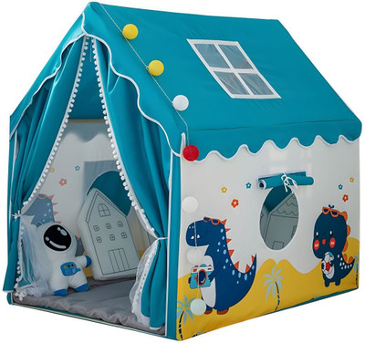 nirmit Colorfull Kids Play Tent House for 3-9 Years Old Girls and Boys(Blue, White)