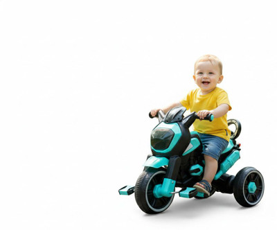 TOYPROFESSOR Kids Tricycle with Music Horn & Light Raider Tricycle for Kids(Green)