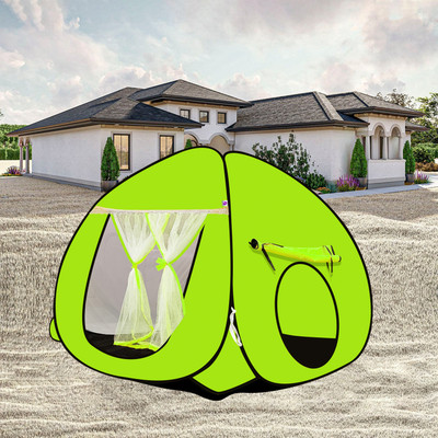 NM CREATION Foldable Popup Kids Multi Color Play Tent House for Multi Purpose(Green)