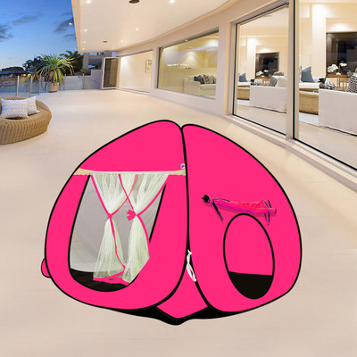 NM CREATION Multi Purpose Foldable Delightful Patterns Popup Kids Play Tent House(Pink)