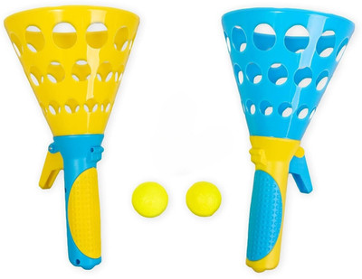 RBRN Click and catch game toys for kids 2-ball launcher with 2 balls birthday gifts(Multicolor)