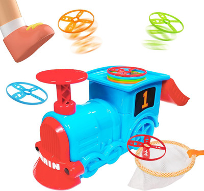 Braintastic Train Flying Disc Launcher Toy for Kids and Adults(Multicolor)