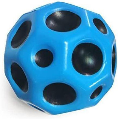Craveon Crazy Soft Rubber Moon Bouncing Ball for Kids, Blue(Blue)