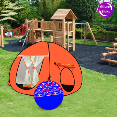SILVER SHINE Popup Kids Play Tent House for Multi Purpose(Orange)