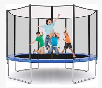 JUMP N PLAY Trampoline with protection net Adult childern jumping 12 Feet clr(Multicolor)