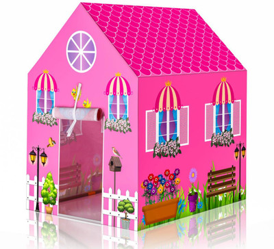 MAKERENTERPRISE Doll house Foldable Indoor & Outdoor Play Tent(Pink)
