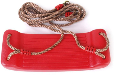 Charming treasures Swing Seat for Kids Plastic with Hand Grip Swing For Kids Playground Backyard(Red)