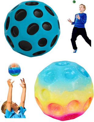 Isotope 1 Gradient Moon Ball 1 Classic Moon Ball Toy Bouncy Anti Stress Bouncing(Multicolor)