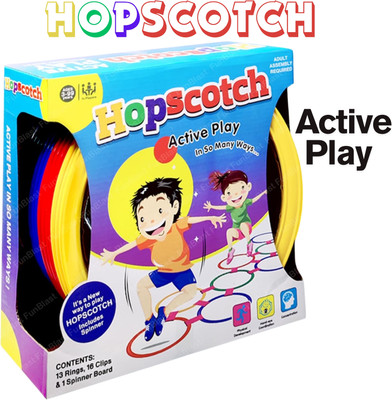 Zuuluzrs Hopscotch - Educational Floor Mat Play with Rings Game for Kids(Multicolor)