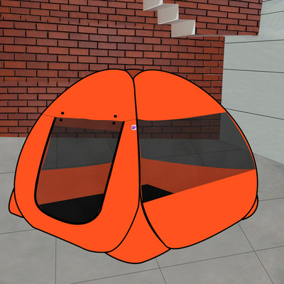 NM CREATION Play Tent House Foldable Orange Patterns Popup Kids(Orange)