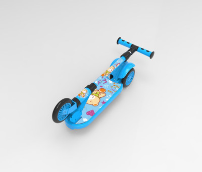 Keekos Scooter for Kids 3 Wheeler Foldable Kick Skating Cycle with Brake Bell(Blue)