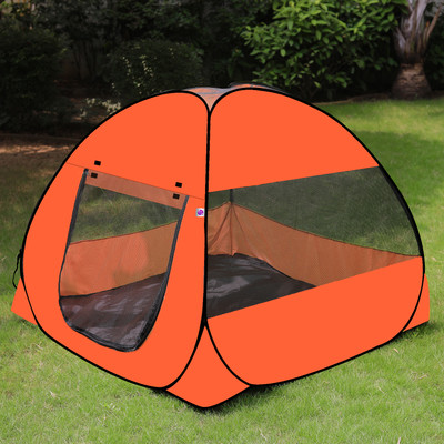 NM CREATION Multi-Purpose Tent House Foldable Orange Patterns Popup Kids(Black, Orange)