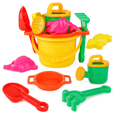 FIDDLERZ Beach Sand Game Castle Building Beach Toy Set for Kids Summer Fun Creative(Multicolor)
