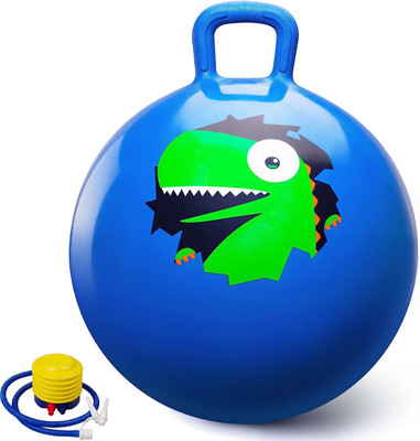 Pinopa Rubber Hop Jumping & Bouncing Ball for Boys Girls Toys Space Hopper Jump Ball Inflatable Ball Pits(Multicolor)